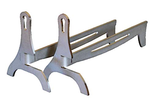 Feuerböcke Metall Paar Eiffel-Design für Kamin und Holzofen