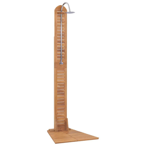Gartendusche Teakholz massiv 70x75x204 cm mit Duschkopf