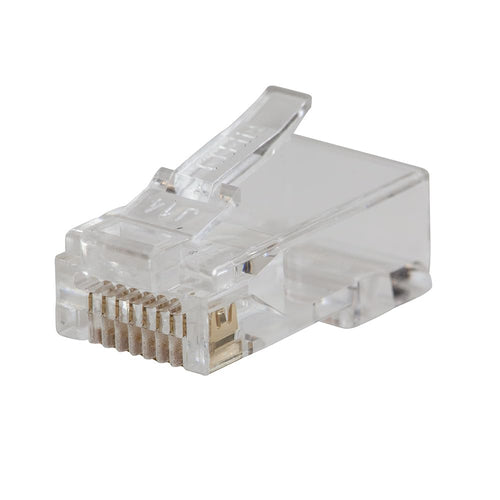 RJ45 Pass-Thru Modularstecker Cat5e vergoldet 50 Stück