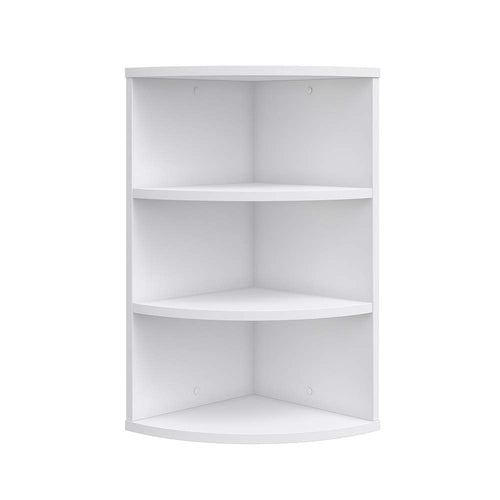 Wandregal Kinder halbrund 3 Ablagen 30x60 cm Weiss