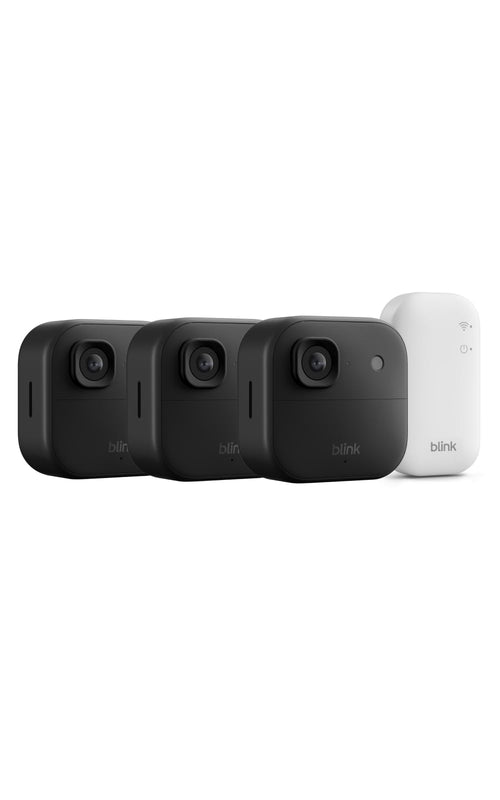 Outdoor-Sicherheitskamera 2K+ Kabellos 3er-Set mit Sync-Modul