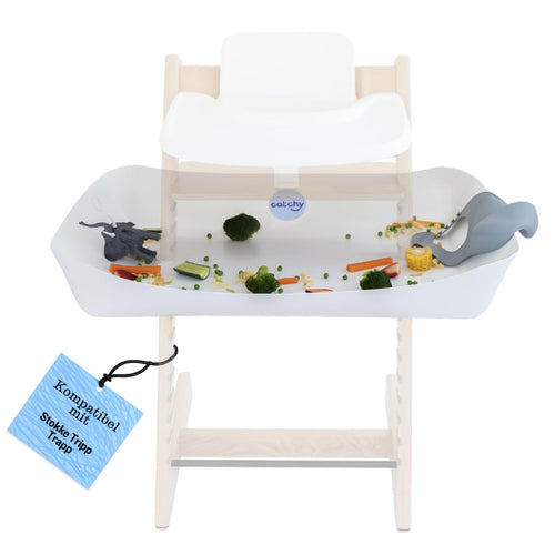 Hochstuhl Auffangschale für Stokke Tripp Trapp Weiss
