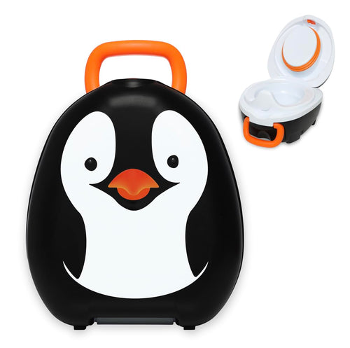Töpfchen tragbar Pinguin-Design auslaufsicher für Kleinkinder