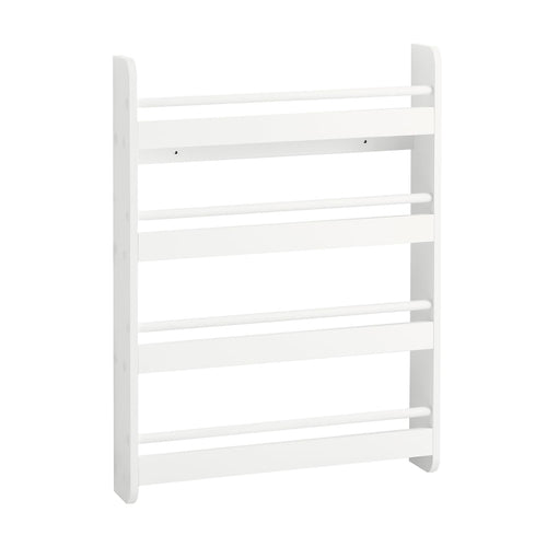 Kinder Bücherregal Wand 4 Ebenen MDF/Kiefer 60x80x12 cm Weiß