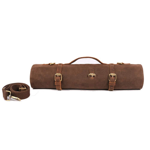 Messertasche Canvas 10 Schlitze mit Schultergurt für Köche