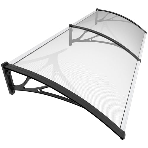 Haustür Vordach Aluminium Polycarbonat 200x80 cm transparent