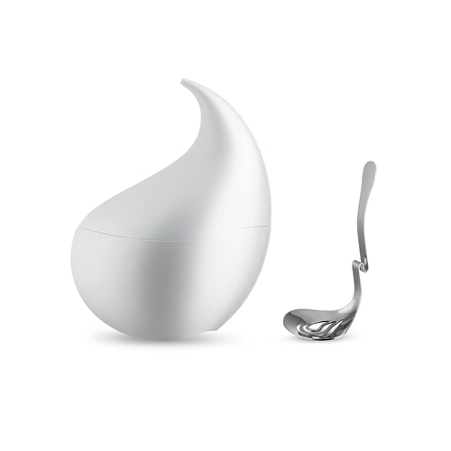 Mozzarella-Behälter Set mit Schöpflöffel Edelstahl/Kunstharz