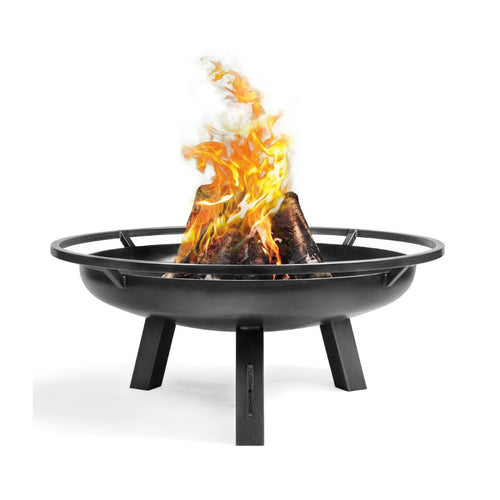 Feuerschale Stahl 80x80x40 cm mit Füssen für Garten & Terrasse