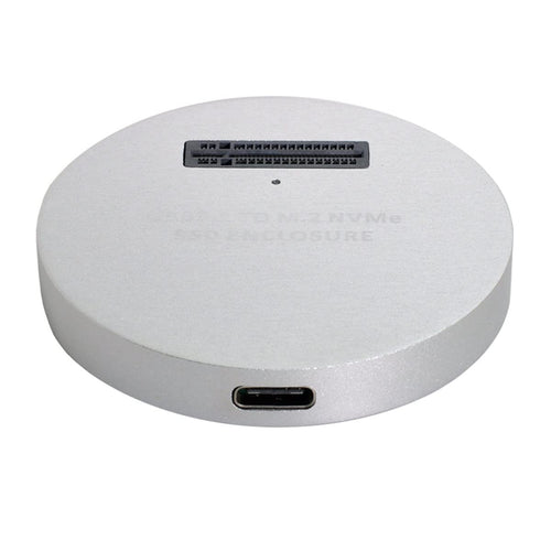 M.2 NVMe SSD Adapter USB-C 3.1 vertikal M-Key NGFF Silber