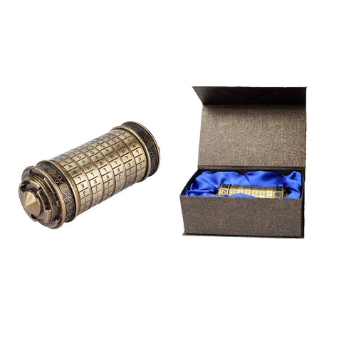 Cryptex Rätselbox Metall 6-stellig Bronze Vintage Geschenkidee