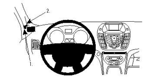 Armaturenbrett-Halterung Ford C-Max 2011-2018 Linksbefestigung
