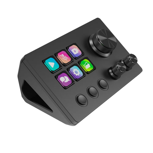 Stream Controller Deck 6 LCD-Tasten 3 Drehregler programmierbar