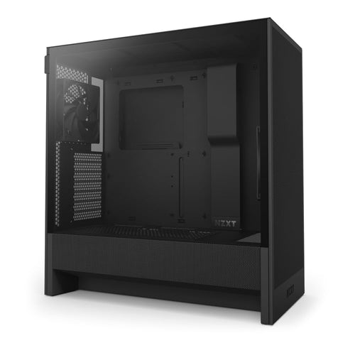 Mid-Tower ATX PC-Gehäuse Schwarz mit Mesh-Front und Glasscheibe