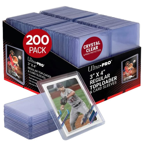 Toploader Sammelkarten Standard 3x4 Zoll transparent 200er-Set