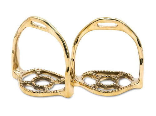 Barock Steigbügel Messing goldfarben 11 cm für spanische Reitweise