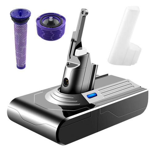 Ersatzakku für Dyson V8 SV10 Li-Ion 4500mAh mit Pre- und Post-Motor Filter