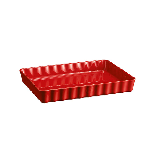 Tarteform rechteckig Keramik 2,4 L tief für Quiche und Kuchen