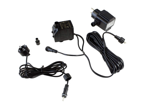 Springbrunnenpumpe 450 L/H mit LED-Spot Kaltweiss 8W fuer Teich