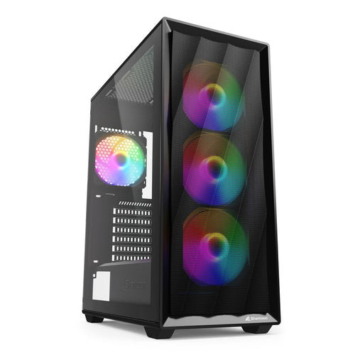 ATX PC-Gehäuse mit 4x RGB-Lüfter, Radiatoren bis 360mm