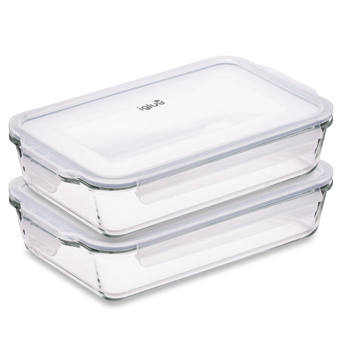 Auflaufform Glas 2er-Set Borosilikat 2,2 L für Lasagne & Aufläufe