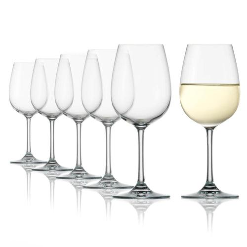 Weissweingläser Kristallglas 350 ml 6er-Set spülmaschinenfest