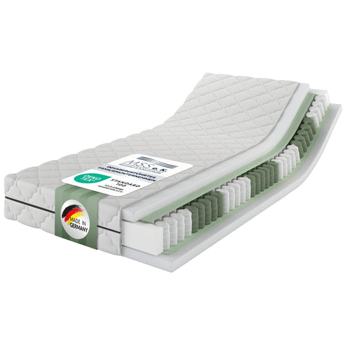 Taschenfederkernmatratze 7-Zonen 120x200 cm H3 Microfaser-Bezug