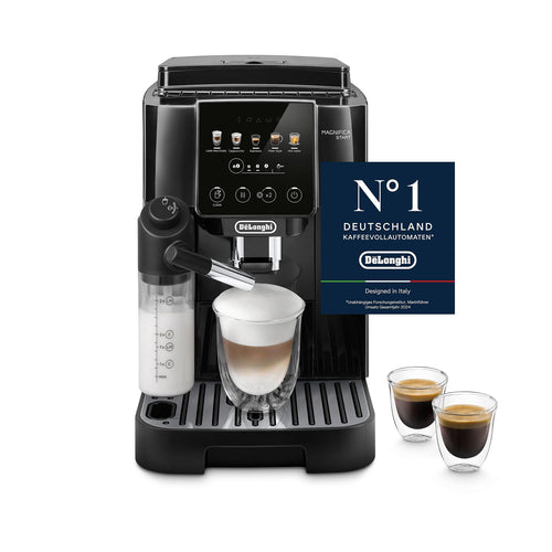 Kaffeevollautomat mit Milchsystem 5 Getränke schwarz schmal