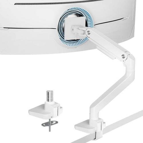 Monitorhalterung 17–49 Zoll Gasfeder Stahl/Alu bis 20 kg Weiss