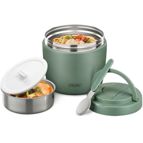 Thermobehälter Essen 970ml Edelstahl mit Löffel auslaufsicher