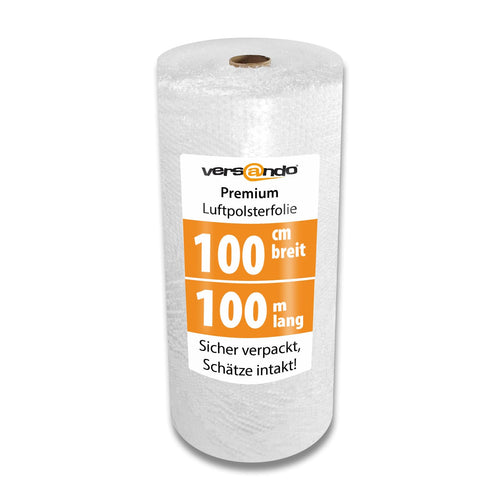 Luftpolsterfolie 100m x 100cm Noppenfolie transparent für Versand