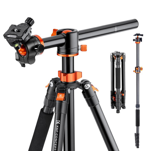 Aluminium Kamerastativ 186cm mit 90°-Mittelsäule und 360°-Kugelkopf