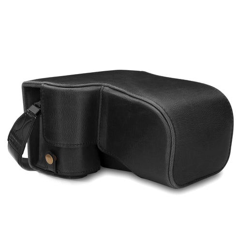 Kameratasche Leder für Sony Alpha A6100 A6400 18-135mm, Schwarz