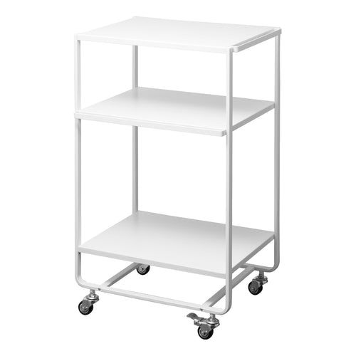 Rollwagen 3-stöckig Stahl 38x49x81,5 cm für Küche und Bad