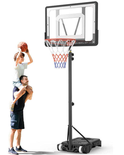 Basketballständer Kinder höhenverstellbar 155–210 cm mit Rollen