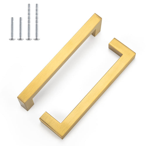 Schrankgriffe Gold Edelstahl 15er-Set 128mm Lochabstand Küche