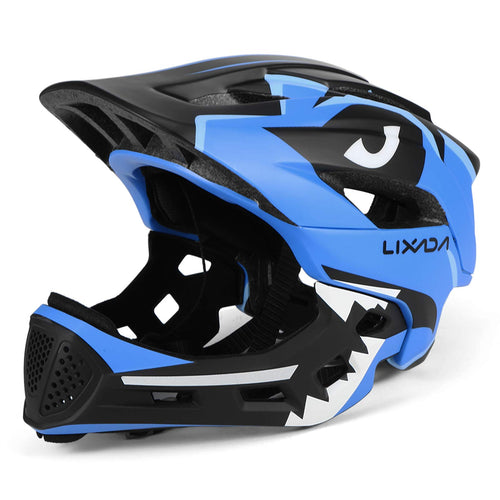 Fullface Kinderhelm mit abnehmbarem Kinnschutz BMX MTB 52-56 cm