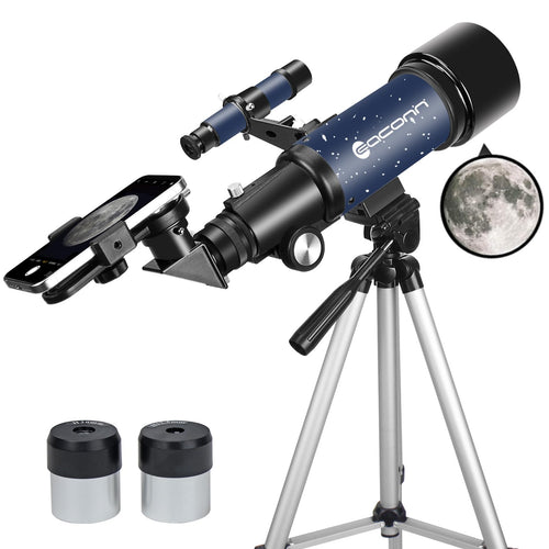 Refraktor Teleskop 70mm Apertur 400mm für Einsteiger mit Stativ
