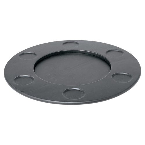 Fondue Drehteller Holz schwarz mit Rand 41 cm für Schalen