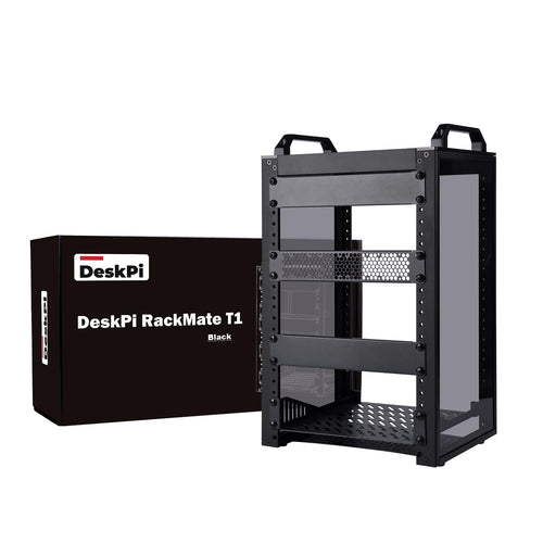 Mini-Serverschrank 8U 10 Zoll Aluminium mit Regalboden für NAS & Netzwerk