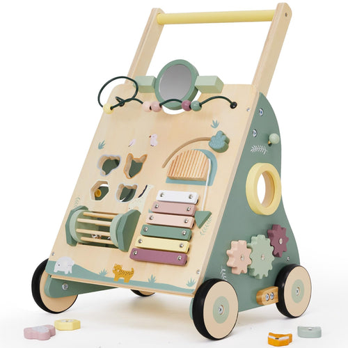 Lauflernwagen Holz 8-in-1 mit Activity Center und Xylophon