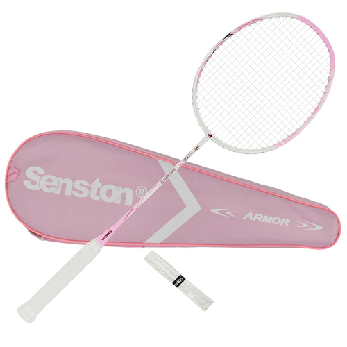 Badmintonschläger Carbon 5U mit Schutztasche, Rosa, 76–80 g