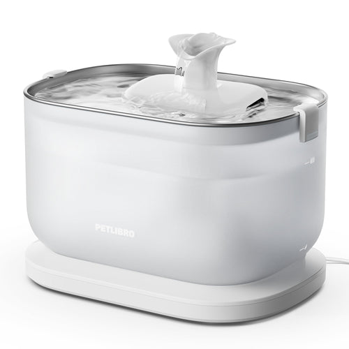 Katzenbrunnen Edelstahl 2.5L kabellose Pumpe 2 Trinkmodi ultraleise
