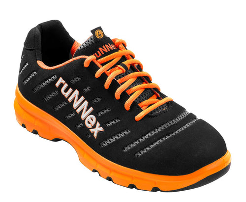 Sicherheitshalbschuh S1P ESD Microfiber schwarz/orange Gr. 47