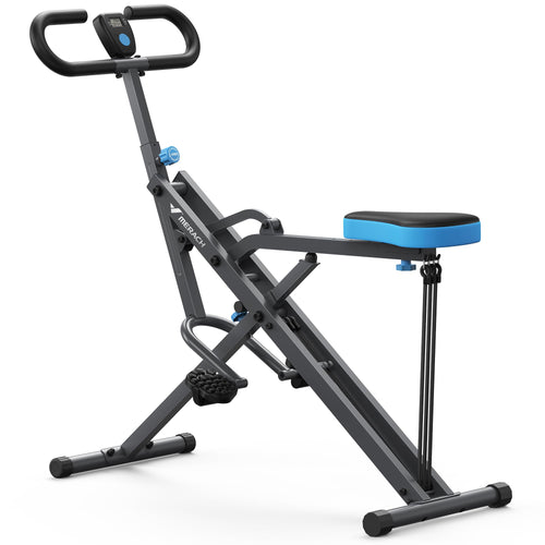 Squat-Rudergerät 2-in-1 faltbar mit LCD-Monitor Ganzkörpertraining