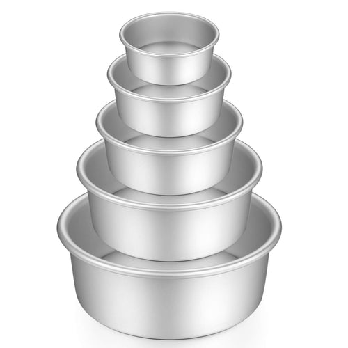Kuchenform-Set Rund Aluminium Antihaft 3 Grössen abnehmbarer Boden