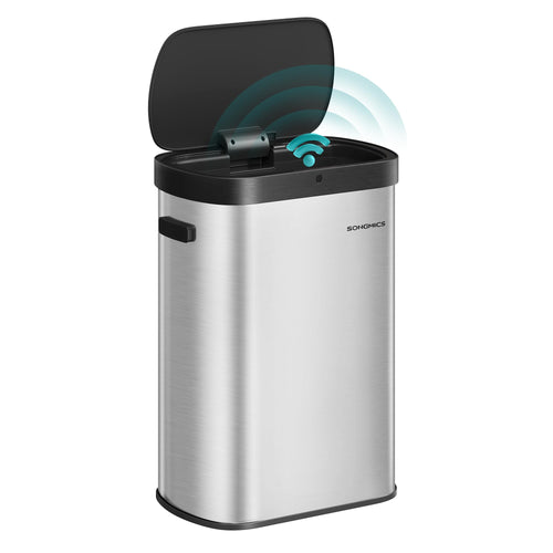 Sensor-Mülleimer 50 L Edelstahl mit Softclose-Deckel für Küche