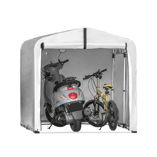 Fahrradgarage wetterfest Alu-Rahmen PE-Plane 159x165x219cm fuer 2-4 Raeder