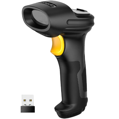 Barcode Scanner Kabellos 2600mAh 35m Reichweite 1D fuer Lager
