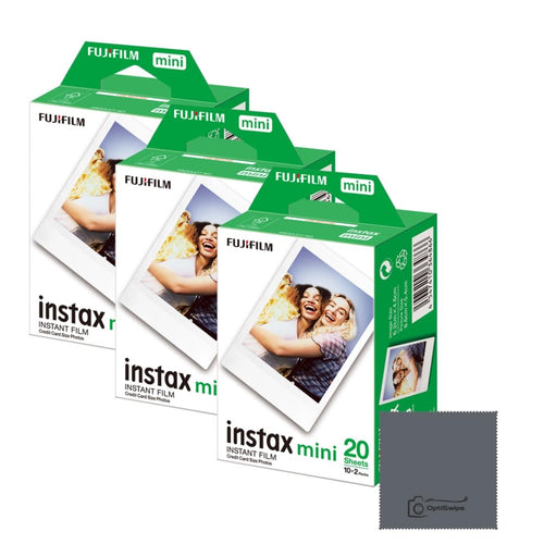 Instax Mini Film 60 Aufnahmen Multipack ISO 800 mit Mikrofasertuch