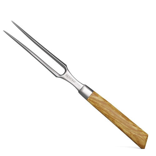 Fleischgabel 15 cm geschmiedet Olivenholz Chrom-Molybdänstahl
